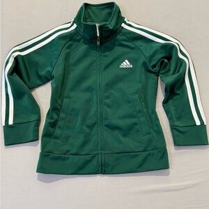Adidas Forest Green Kids Track Jacket Full Zip Sports Jacket Soccer Size 4T